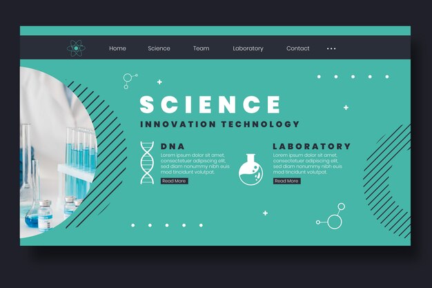 Flat design science web template