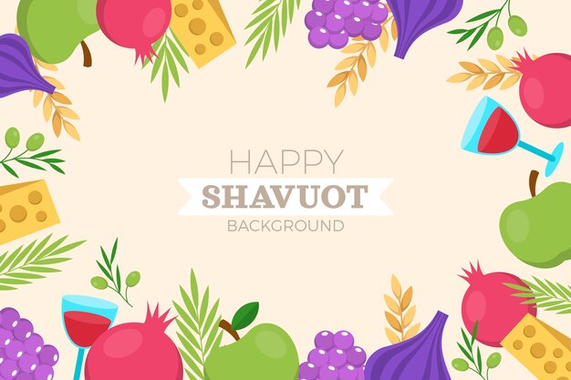 Flat design shavuot background