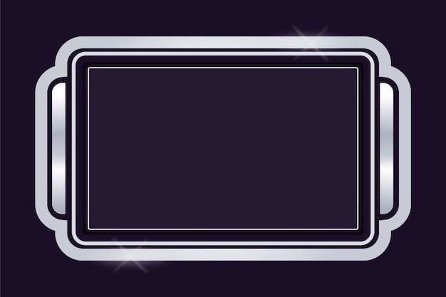 Free Vector flat design silver frame