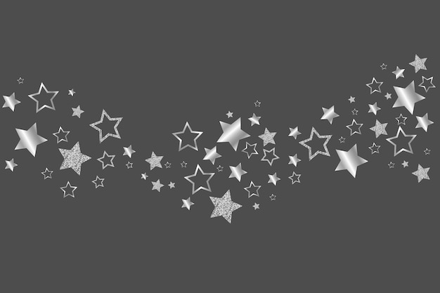 Flat design silver stars background design