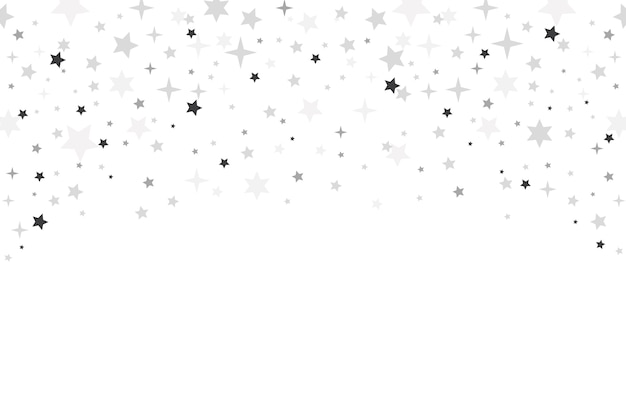 Flat design silver stars background