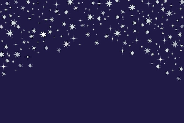 Flat design silver stars background