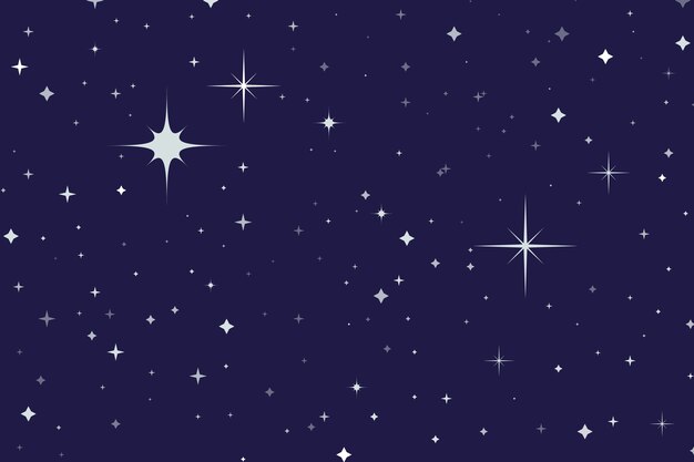 Flat design silver stars background