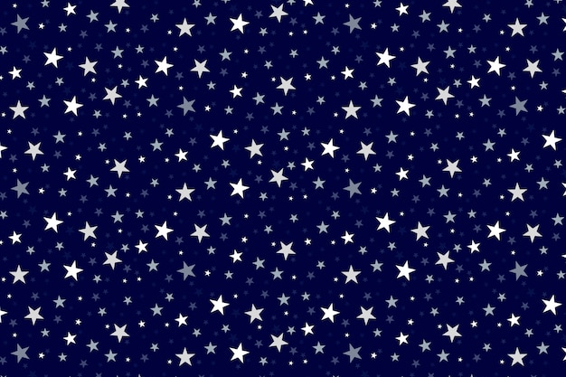 Flat design silver stars pattern design