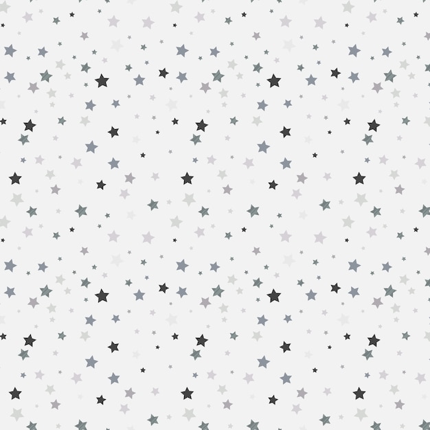 Free Vector flat design silver stars pattern