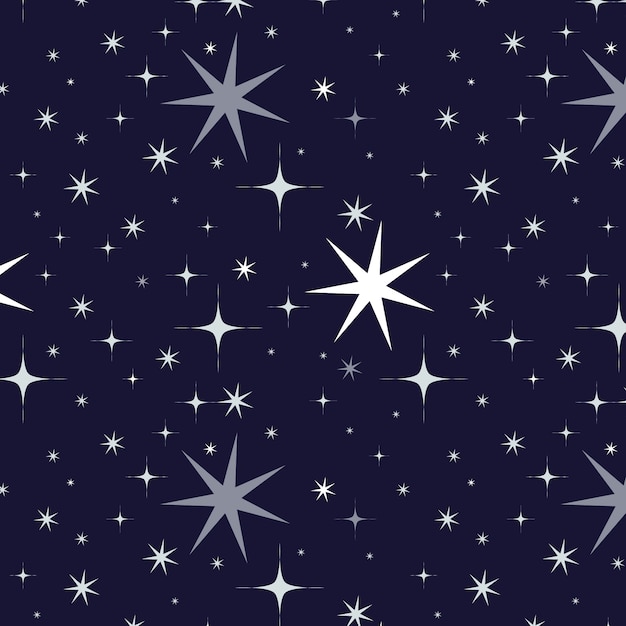 Flat design silver stars pattern