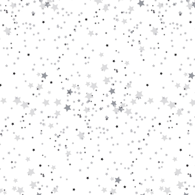 Flat design silver stars pattern