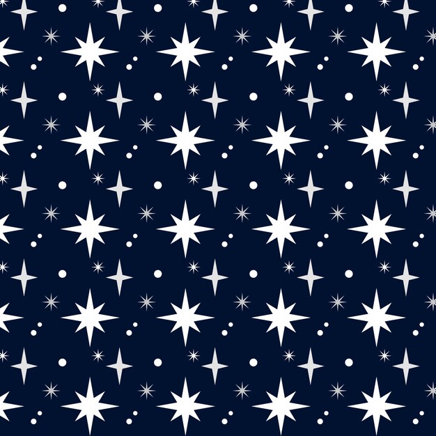 Flat design silver stars pattern