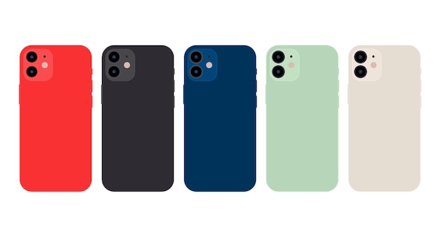 Free vector flat design smartphone official colors