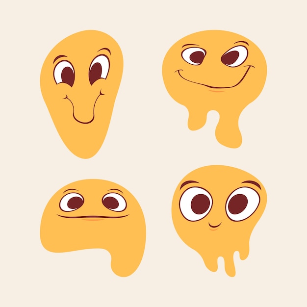 Free Vector flat design smiley emoji illustration