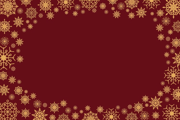 Flat design snowflake border