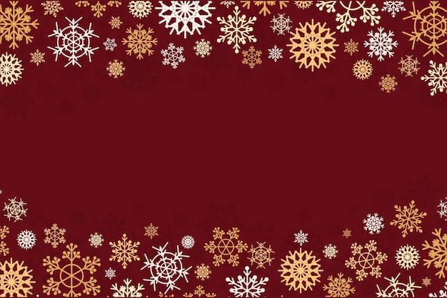 Flat design snowflake border