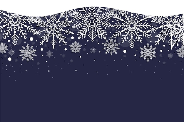 Free Vector flat design snowflake border