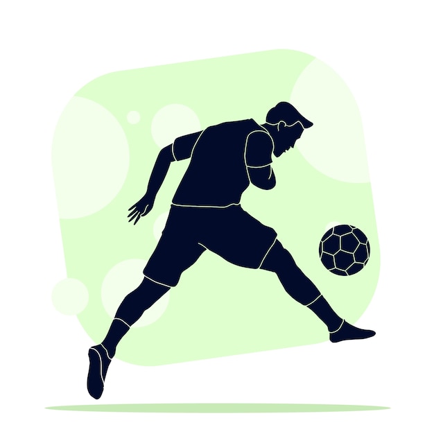 Free Vector flat design soccer player silhouette