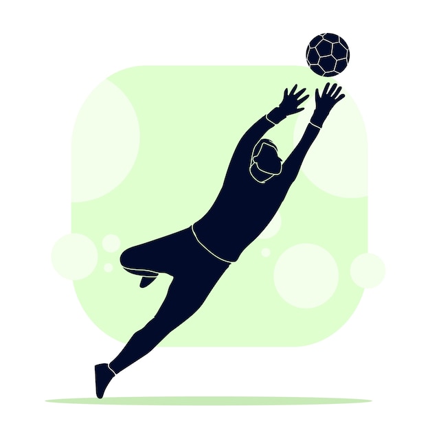 Free Vector flat design soccer player silhouette