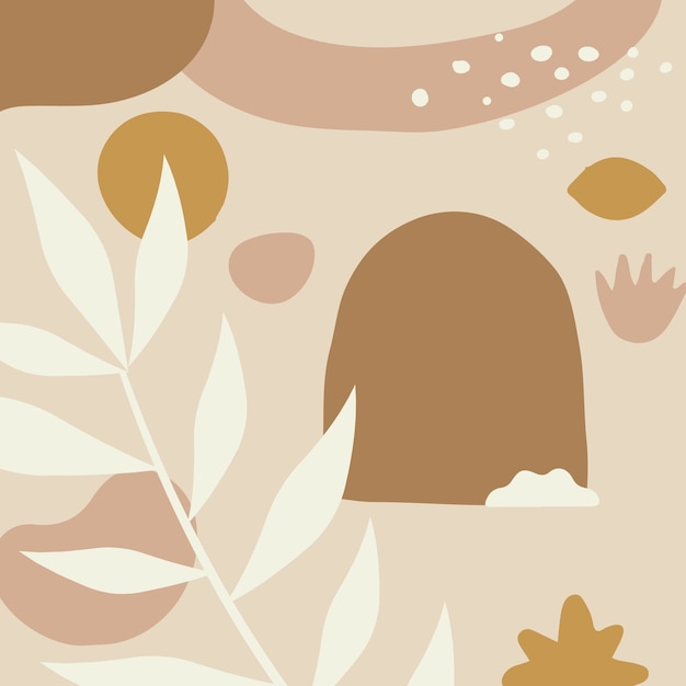 Free Vector flat design soft earth tones illustration