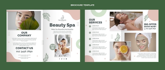 Flat design spa brochure