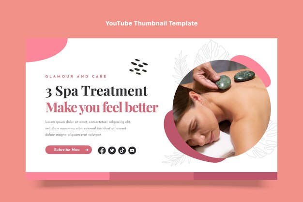 Flat design spa offer youtube thumbnail