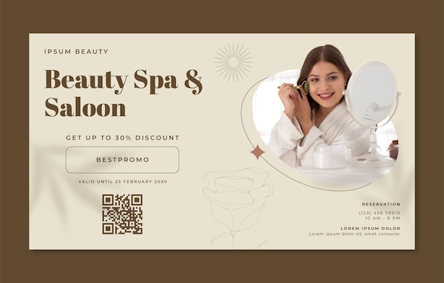 Free Vector flat design spa sale background