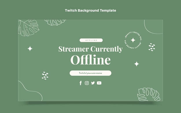 Flat design spa twitch background