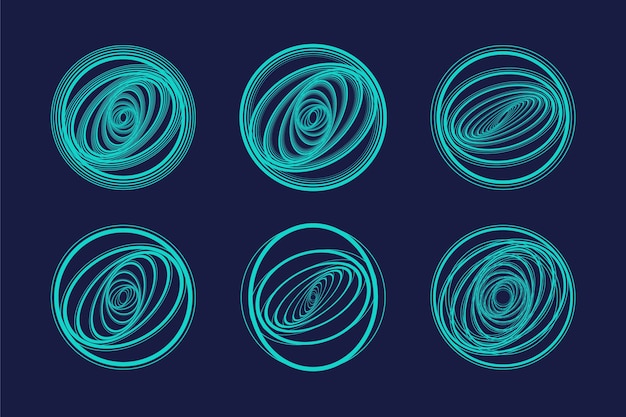 Flat design spiral circle background