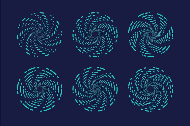 Flat design spiral circle background