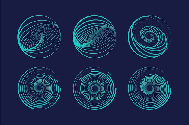 Flat design spiral circle background