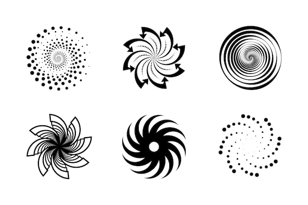 Free Vector flat design spiral circle background