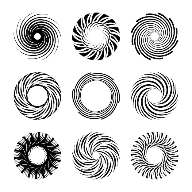 Free Vector flat design spiral circle illustration