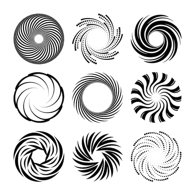 Free vector flat design spiral circle illustration