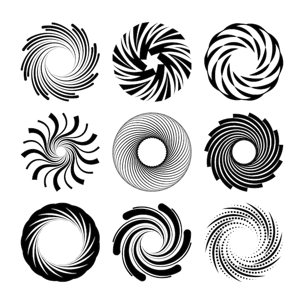 Free vector flat design spiral circle illustration