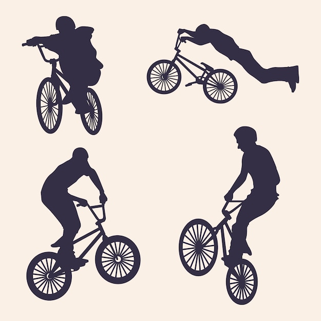 Flat design sport silhouette