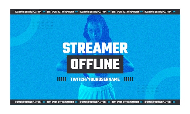 Free Vector flat design sports betting twitch background