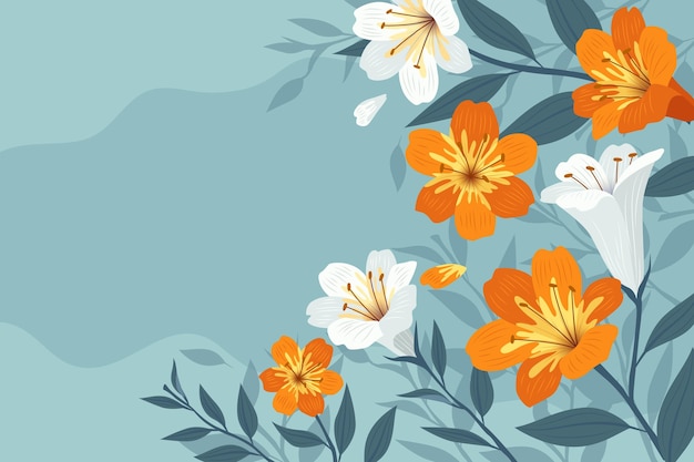 Flat design spring background