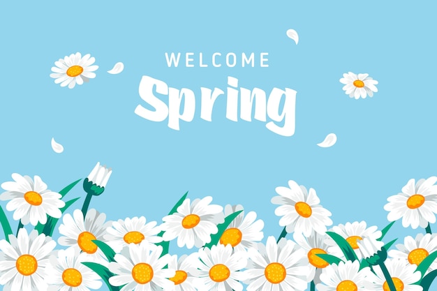 Flat design spring background