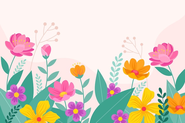 Flat design spring background