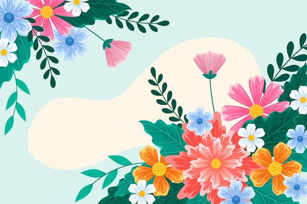 Flat design spring background