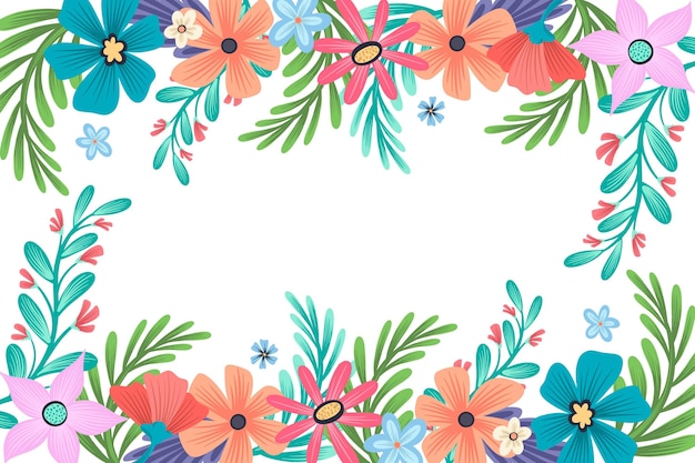 Flat design spring background