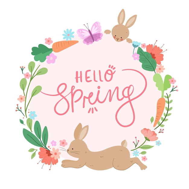 Flat design spring background