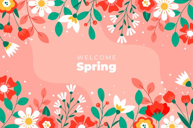 Flat design spring background