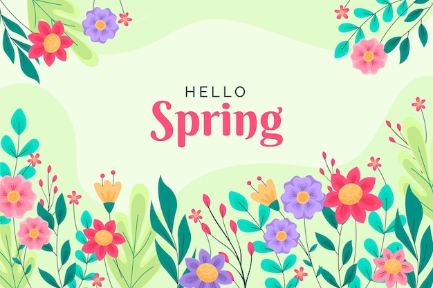 Flat design spring background