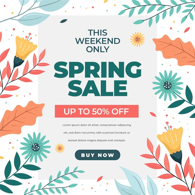 Flat design spring offers this weekend only