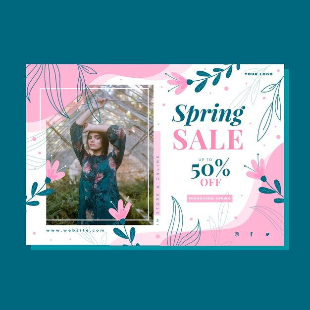 Flat design spring sale