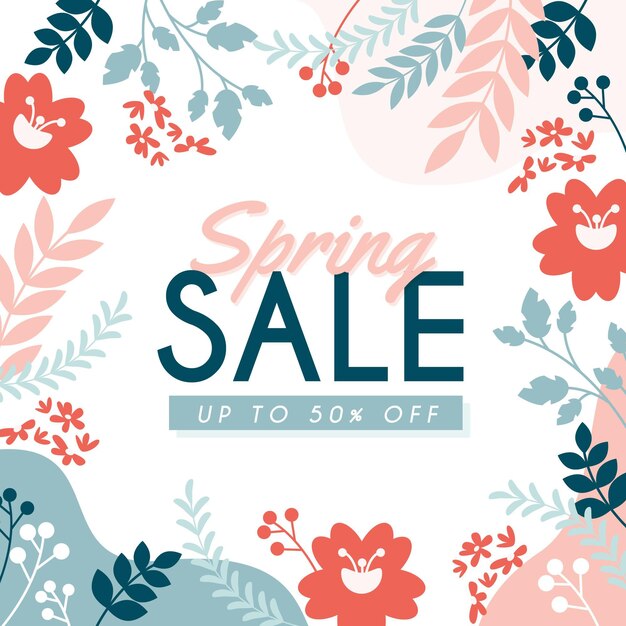 Flat design spring sale