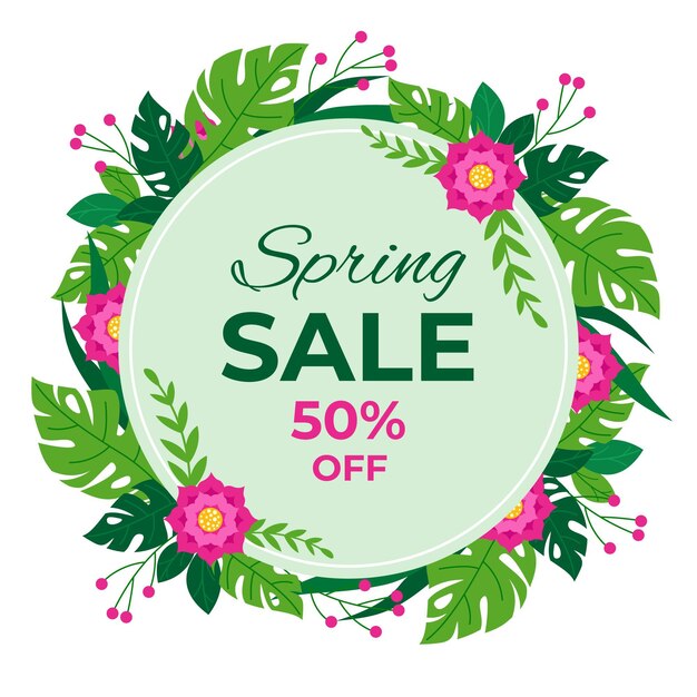 Flat design spring sale