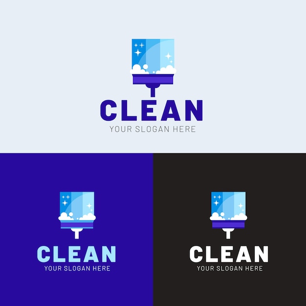 Free vector flat design squeegee logo template