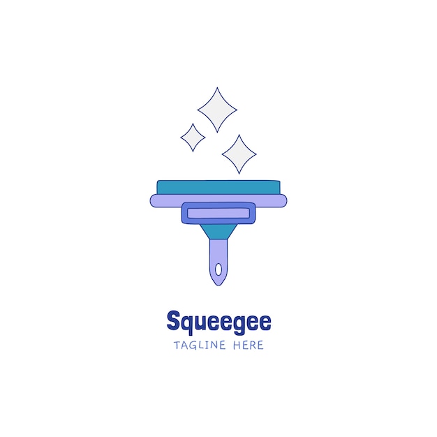 Free Vector flat design squeegee logo