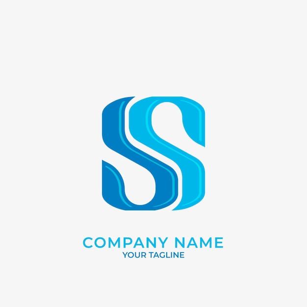 Free Vector flat design ss logo template