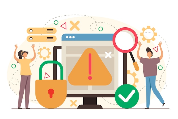 Flat design ssl illustration