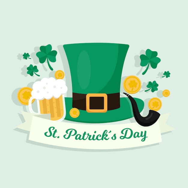 Free Vector flat design st patricks day concept